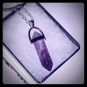 Amethyst Pendulum Necklace